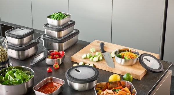 Food storage container PROVIDO, round, 1.000 ml (Freshness control and stock checks via app) 12772