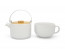 Tea for one Umea, white, with bamboo lid