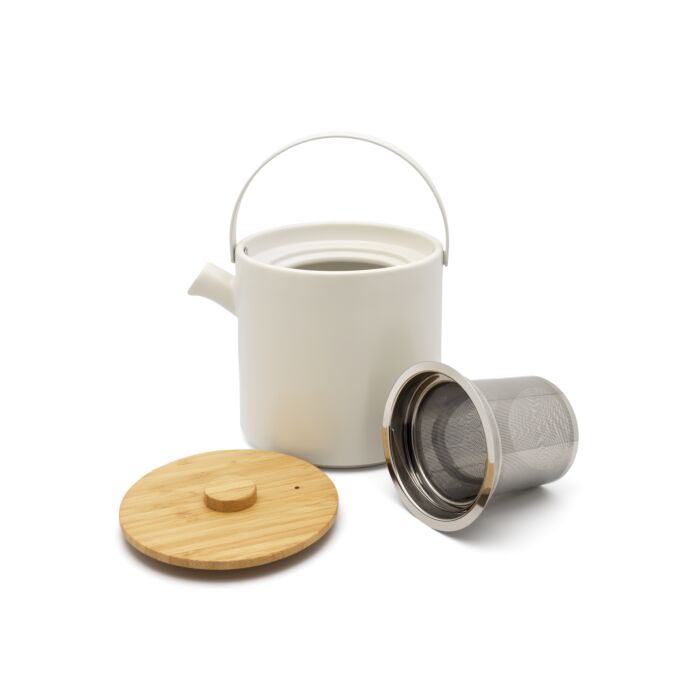 Tea set Umea 1.2L with warmer, white