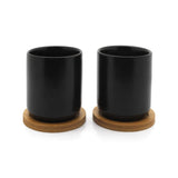 Tea mug Umea, black, set of 2
