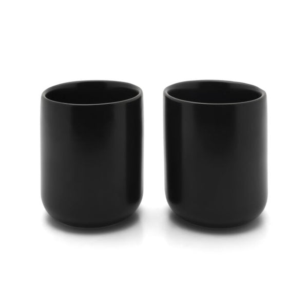 Tea mug Umea, black, set of 2