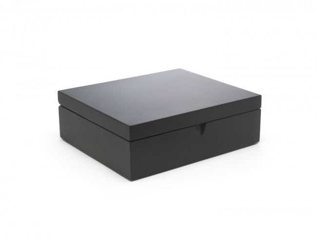 Tea box 6-compartments Bamboo, black