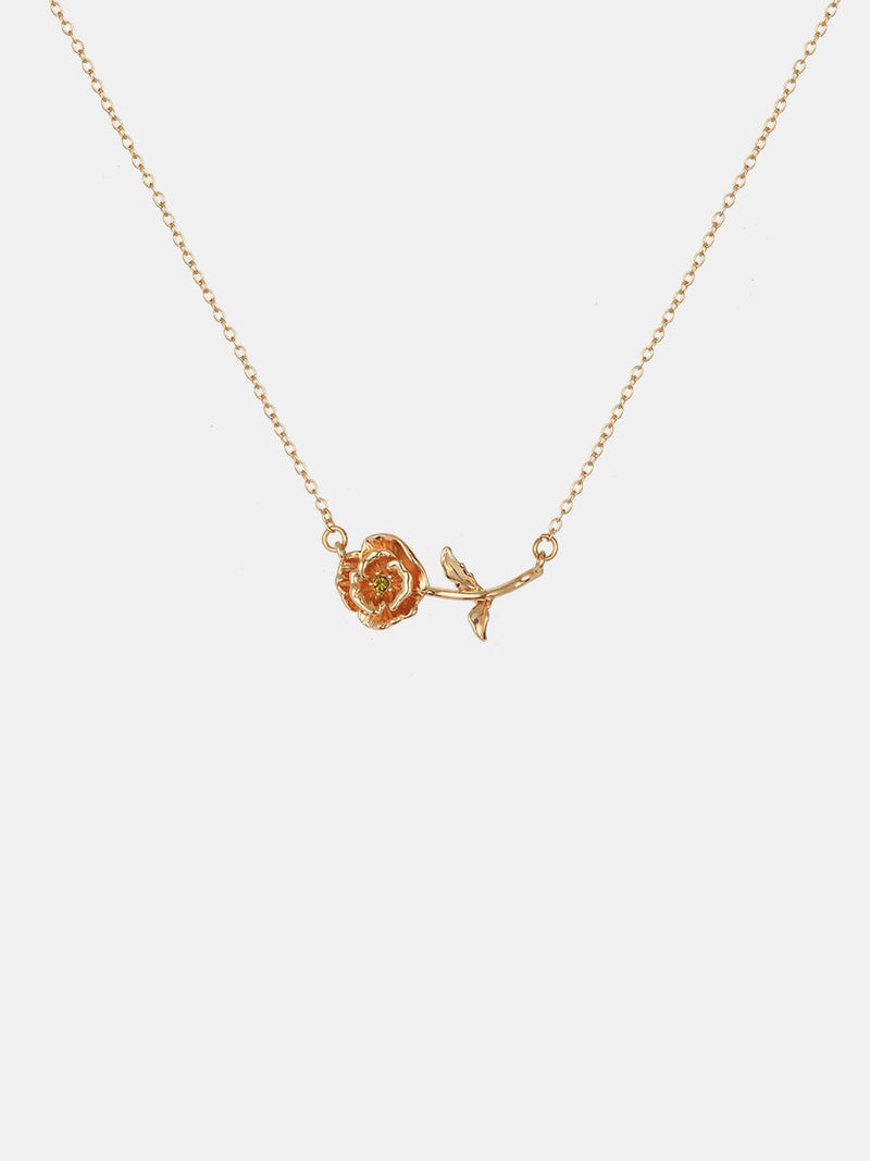 Flora Birthstone Necklace