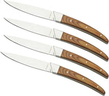 Porterhouse 4-piece Steak Knife Set with Natural Wood Handle SK-7B