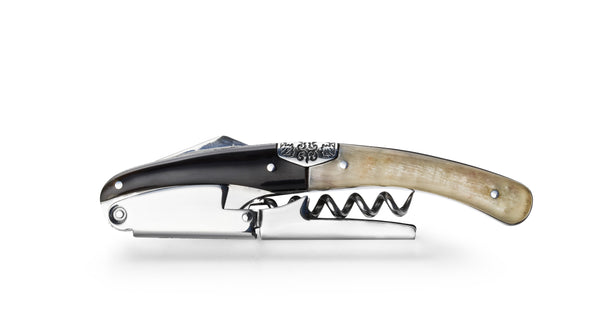 Primitivo Sommelier Corkscrew with Buffalo and Ram Horn Handle
